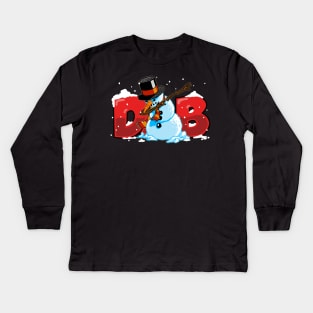 Dabbing Snowman Shirt Christmas Gift Dab Santa Claus T-Shirt 2 Kids Long Sleeve T-Shirt